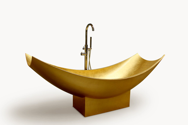 Baignoire en fibre de verre unique en forme de diamant debout en fibre de carbone badewanne